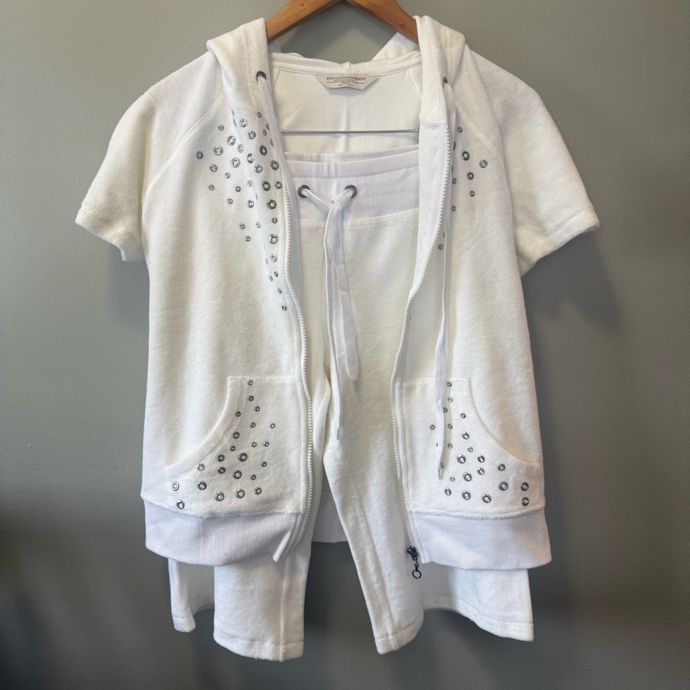 Boston Proper Sport Women’s White Matching Set Size Small
